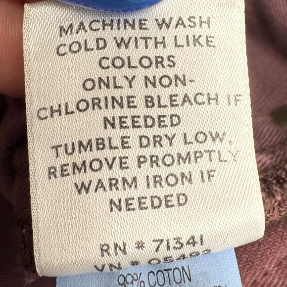 EUC Women's L.L. BEAN‎ Plum Straight Leg Midrise Jeans | Size 12 - Picture 8 of 8